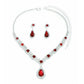 Zenat 3-Piece Crystal Droplet Necklace & Earrings Set