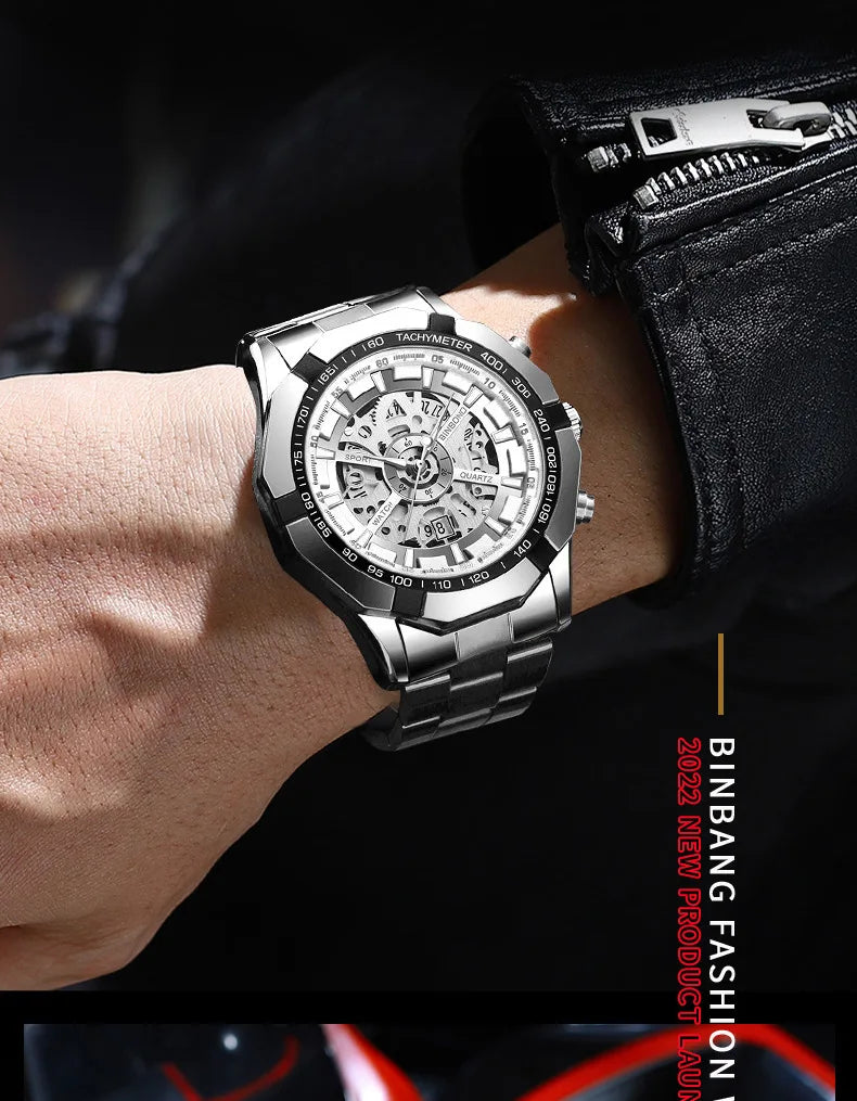 Zenat 2025 Luxury Men’s Quartz Stainless Steel Watch