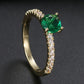 Luxury Female White Crystal Stone  Ring Irregular Zirconia Wedding Rings for Women Trendy Geometric Zircon Engagement Ring