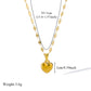 Zenat 316L Stainless Steel Love Necklace Set