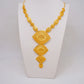 24K Pure Gold Set | Ginkgo leaf with pearls, leaf - shaped necklace, dainty earrings, romantic autumn charm