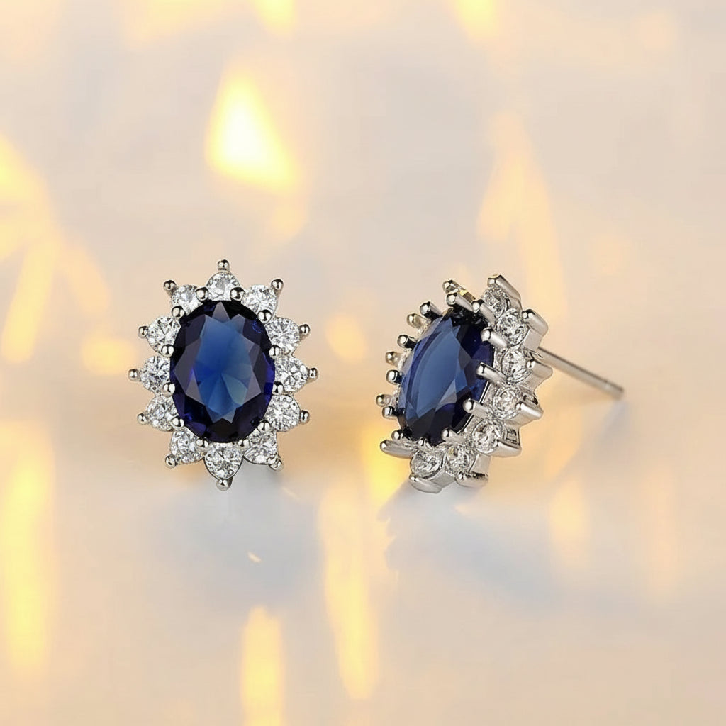 Zenat 925 Sterling Silver Princess Zircon Jewelry Set