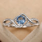 Zenat Sea Blue Cubic Zirconia Women’s Ring