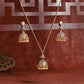 Zenat Luxury Retro Ethnic Carved Jhumka Set