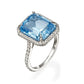 Zenat Sea Blue Cubic Zirconia Women’s Ring