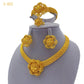 Zenat Luxury Flower Gold-Plated Necklace Set
