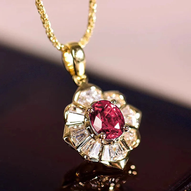 2025 Gorgeous White/Green/Purple/Pink Cubic Zirconia Women Necklace Simple and Elegant Design Female Wedding Trendy Jewelry