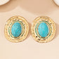 Zenat Round Geometric Stud Earrings – Women Party Gift
