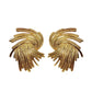 Zenat Golden Woven Clip-On Earrings – Geometric Non-Pierced