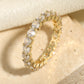 Classic Baguette Cubic Zirconia Engagement Rings for Women Luxury 18K Gold Color Plated Wedding Party Jewelry