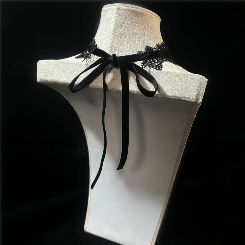 Zenat Sexy Lace Flower Velvet Choker Necklace for Women