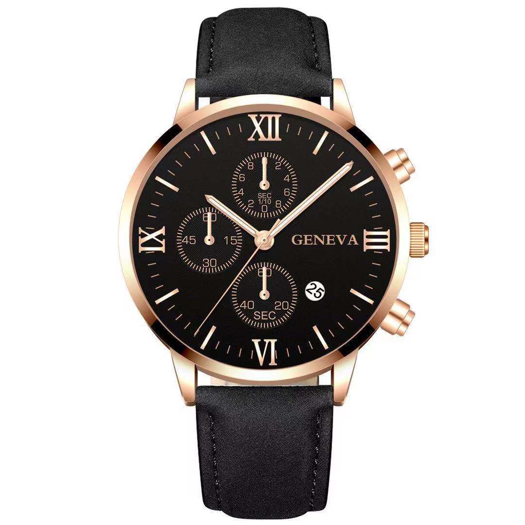 Zenat Geneva Wristwatch Alloy Case Leather