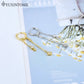 Zenat 925 Silver Star Hoop Earrings – Multi-Pendant Chain