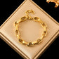 Twisted Bracelet 18K Gold Plated Waterproof 316 Steel