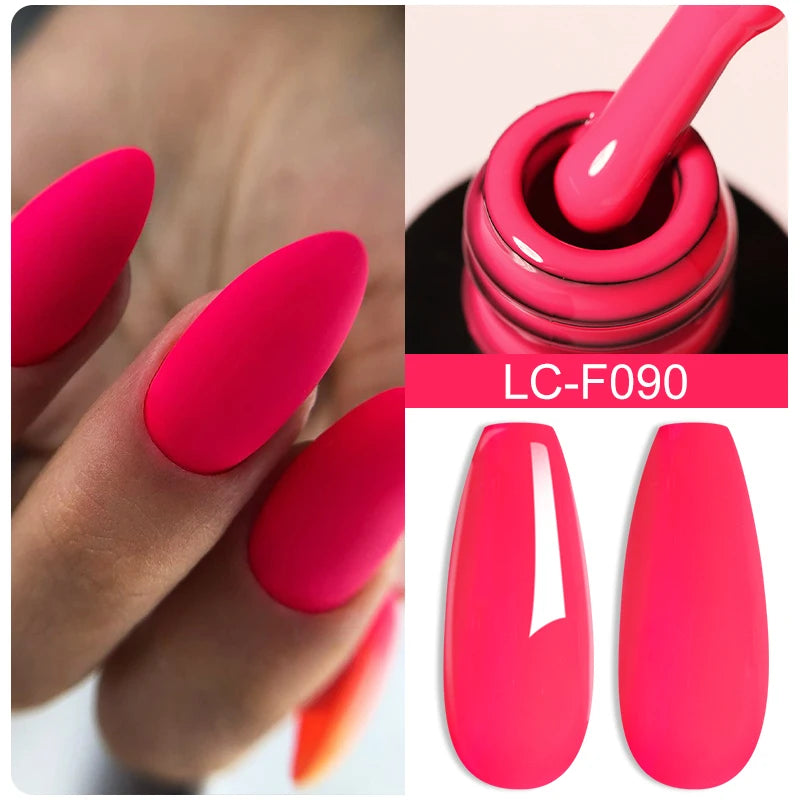 Zenat Bright Red Sparkling Glitter Gel Nail Polish