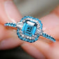 Zenat Sea Blue Cubic Zirconia Women’s Ring