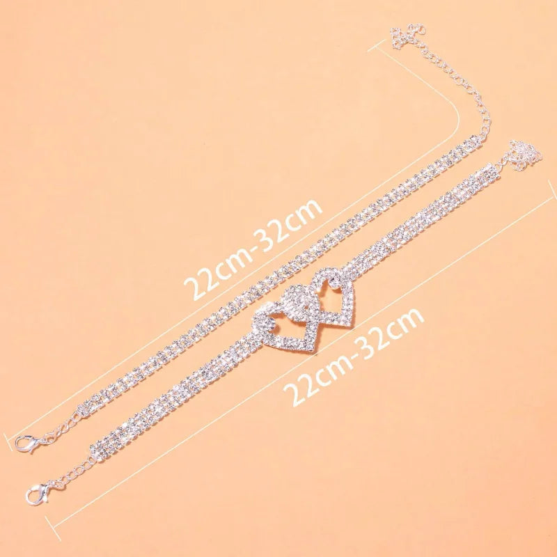 Zenat Dazzling Cubic Zirconia Chain Anklet