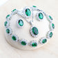 Zenat Blue Zirconia Silver 925 Women Bridal  Necklace Set