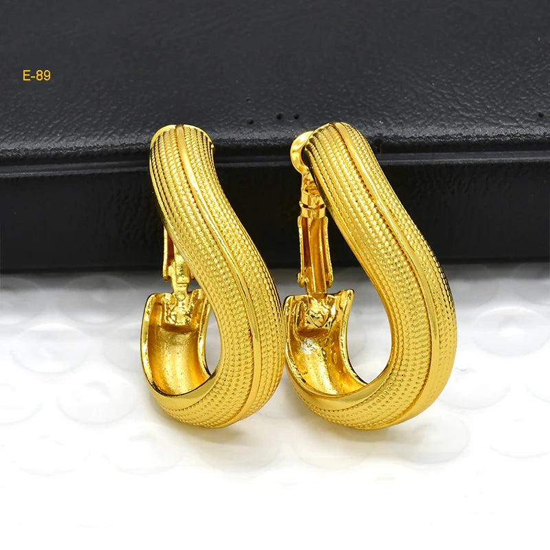 Zenat Dubai Gold Plated Hollow Earrings – Fine Jewelry