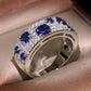 Zenat Blue Cube Zircon Elegant Ring