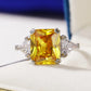 Zenat Yellow Cubic Zirconia Silver Color Ring