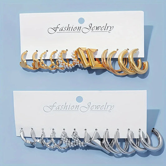 Zenat 6-Pair Elegant Daily Wear Earrings Set
