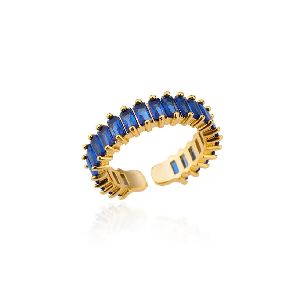 Zenat Mini Green Zircon Adjustable Ring