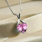 2025 Gorgeous White/Green/Purple/Pink Cubic Zirconia Women Necklace Simple and Elegant Design Female Wedding Trendy Jewelry
