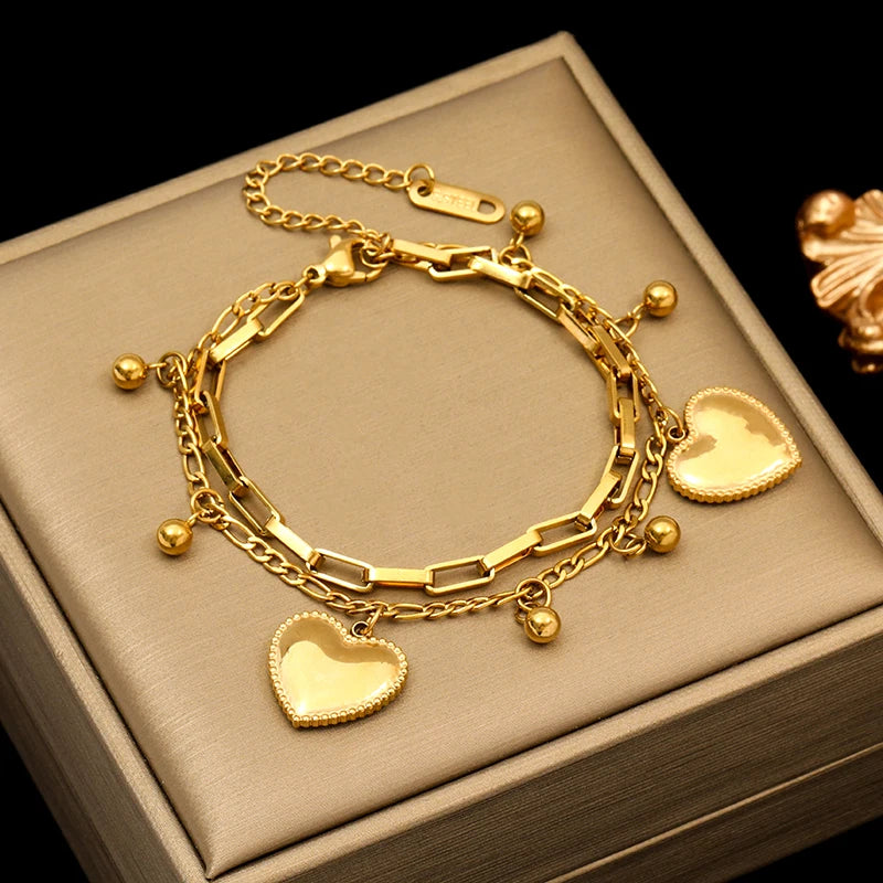 Twisted Bracelet 18K Gold Plated Waterproof 316 Steel