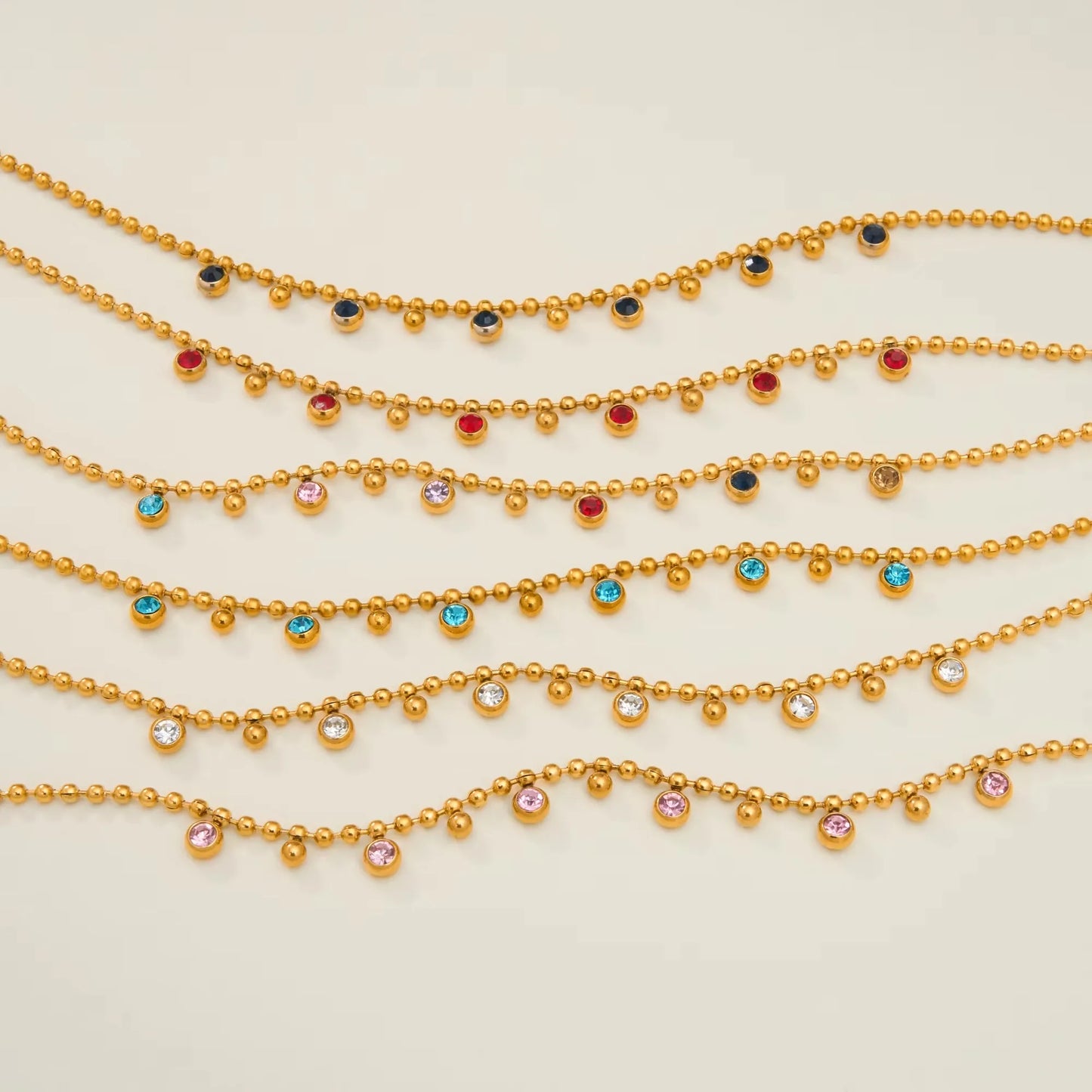 Zenat Vintage Round Zircon Tassel Pendant Necklace