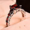 Zenat Princess Square Cut Red Stone