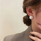 Zenat Brushed Frosted Semicircle Earrings – Luxurious 2023