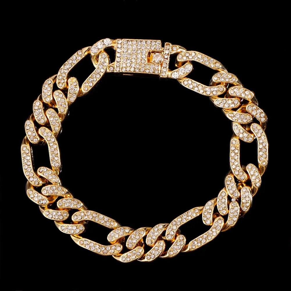 Zenat Iced Out Chunky Cuban Anklet for Women