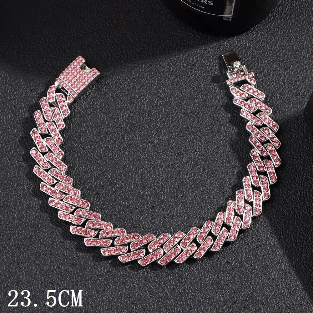 Zenat Iced Out Chunky Cuban Anklet for Women