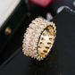 Fashion Luxury Cubic Zirconia Engagement Rings for Women Marquise Crystal Wedding Ring Party Jewelry Gift
