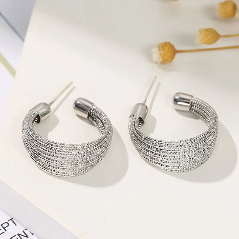 Zenat Multilayer Stud Earrings – Elegant Retro Women Jewelry