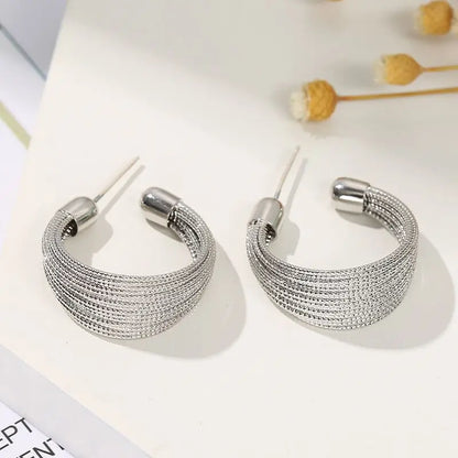 Zenat Multilayer Stud Earrings – Elegant Retro Women Jewelry