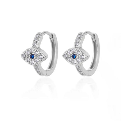 Stainless Steel Evil Eye Earrings for Women 2024 Trend Gold Color Round Circle Hoop Earrings Luxury Wedding Jewelry aretes