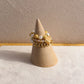Trendy Cute Bohemia Pearl Flower Acrylic Beaded Rings Party Jewelry Finger Ring Set Women Ring