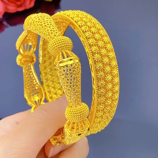 Zenat Luxury 24K Gold Bridal Bangles