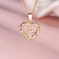 Zenat A-Z Letter Flower Gold Pendant Necklace