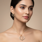 Zenat 3 Pcs Set Heart Shaped Jewelry Set Of Earrings Pendant Necklace