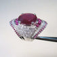 Zenat American Red Cubic Zirconia Ring