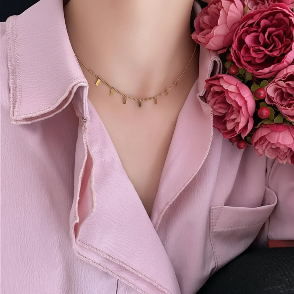Zenat Golden Chains Necklaces Star Heart Stainless Steel
