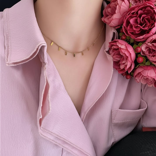 Zenat Golden Chains Necklaces Star Heart Stainless Steel