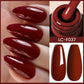 Zenat Bright Red Sparkling Glitter Gel Nail Polish