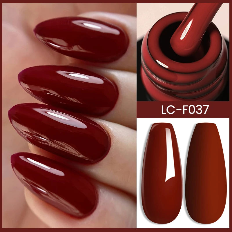Zenat Bright Red Sparkling Glitter Gel Nail Polish