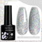 Zenat Bright Red Sparkling Glitter Gel Nail Polish