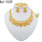 Zenat Dubai 24K Gold Plated Wedding Jewelry Set