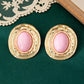 Zenat Round Geometric Stud Earrings – Women Party Gift